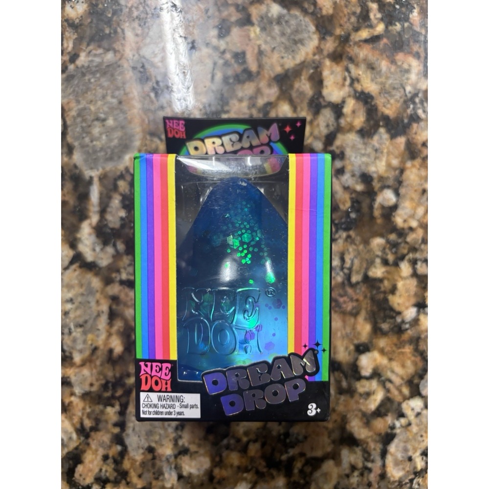 Needoh Dream Drop GLITTER BLUE Nee Doh New